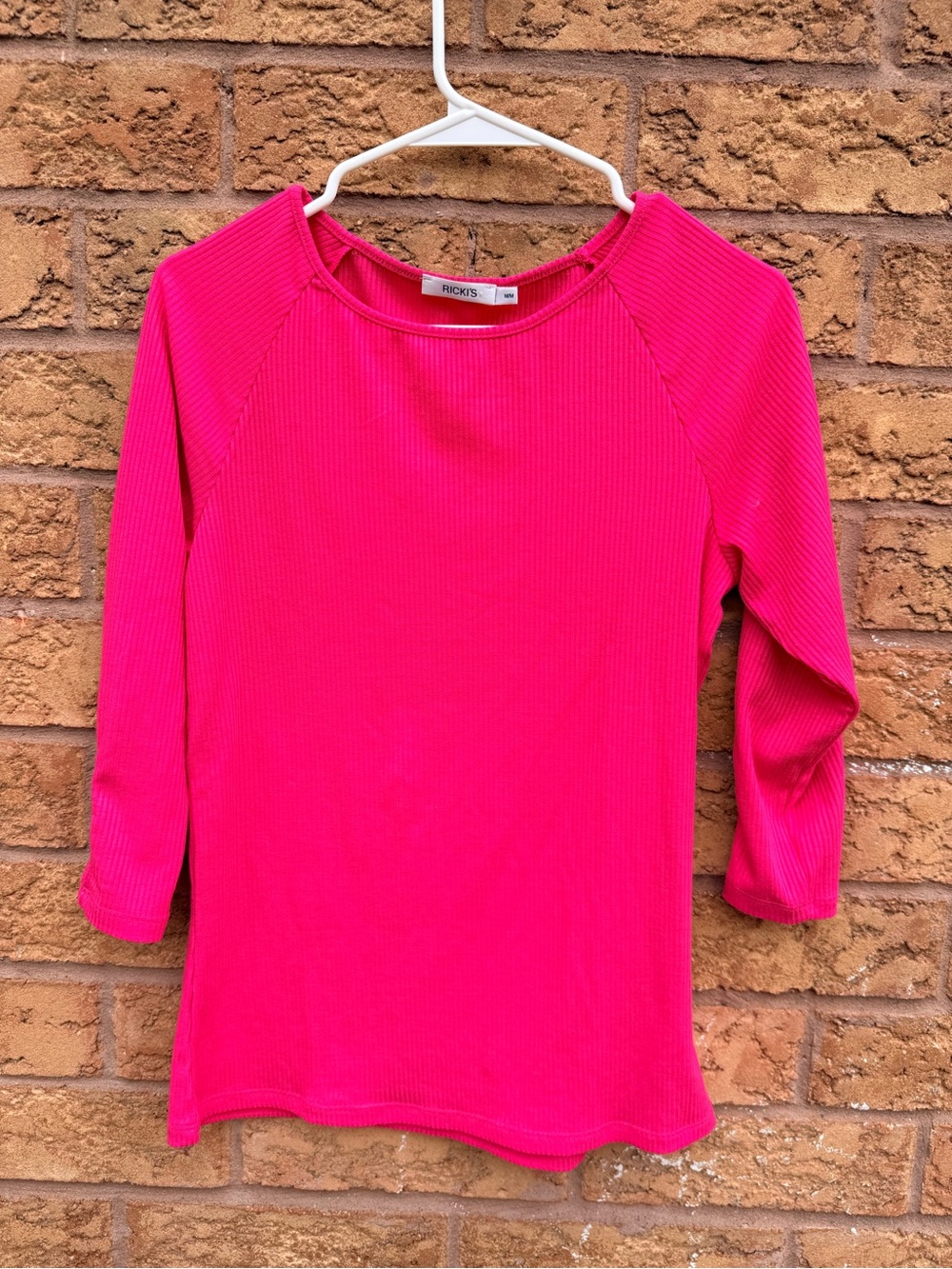 Ricki's coral Ribbed Long Sleeve Top